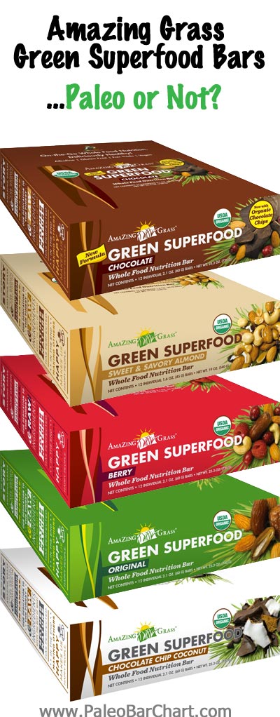 Amazing Grass Green Superfood Bars - Are They Paleo?