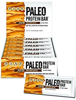 Box of Sunflower Butter Paleo Bars with Egg White Protein
